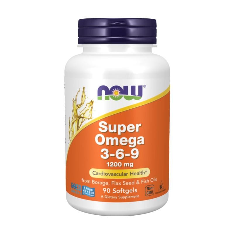 Super Omega 3-6-9 NOW, 1200 mg (90 Kapseln)