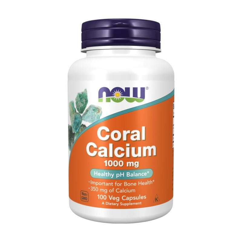 Korallenkalzium NOW, 1000 mg (100 Kapseln)