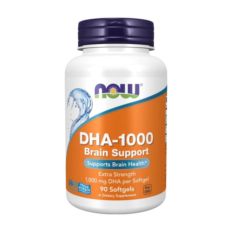 Omega-3 DHA Brain Support NOW, 1000 mg (90 Weichkapseln)