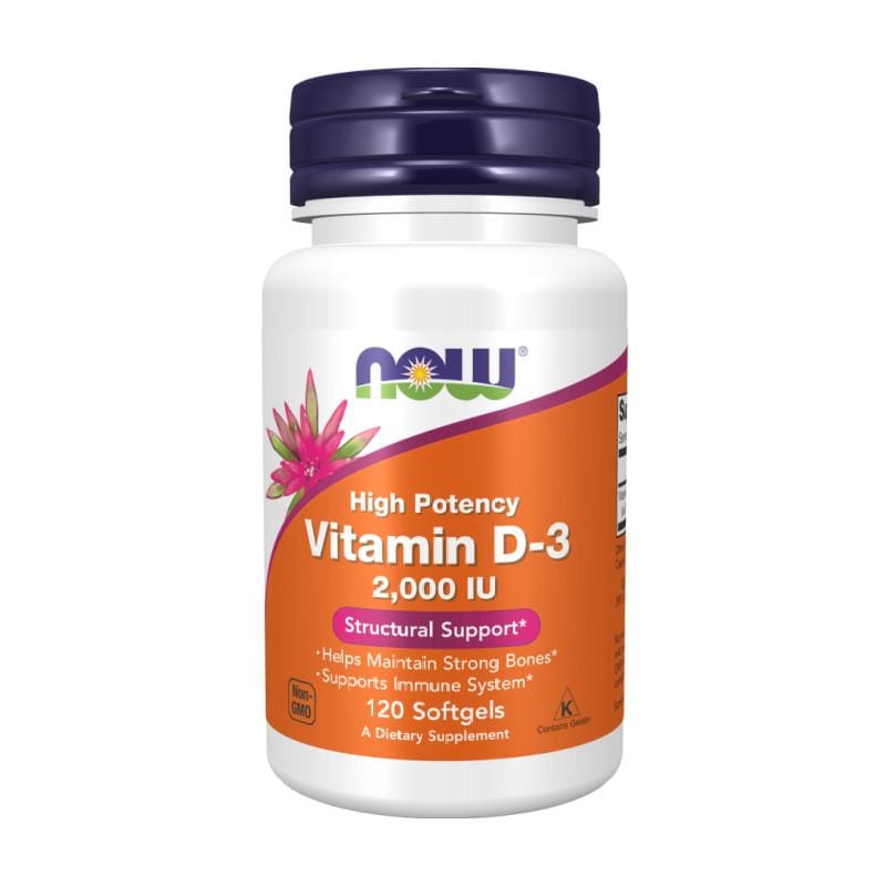 Vitamin D3 NOW, 50 µg / 2000 IE (120 Kapseln)