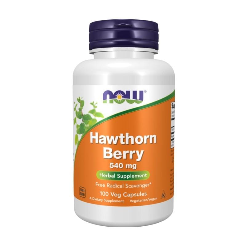 Weißdornbeeren NOW, 540 mg (100 Kapseln)