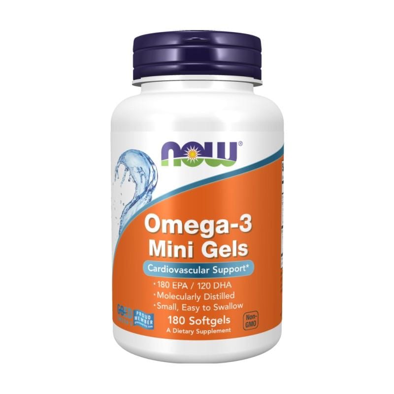 Omega 3 NOW, 500 mg (180 kleine Weichkapseln)