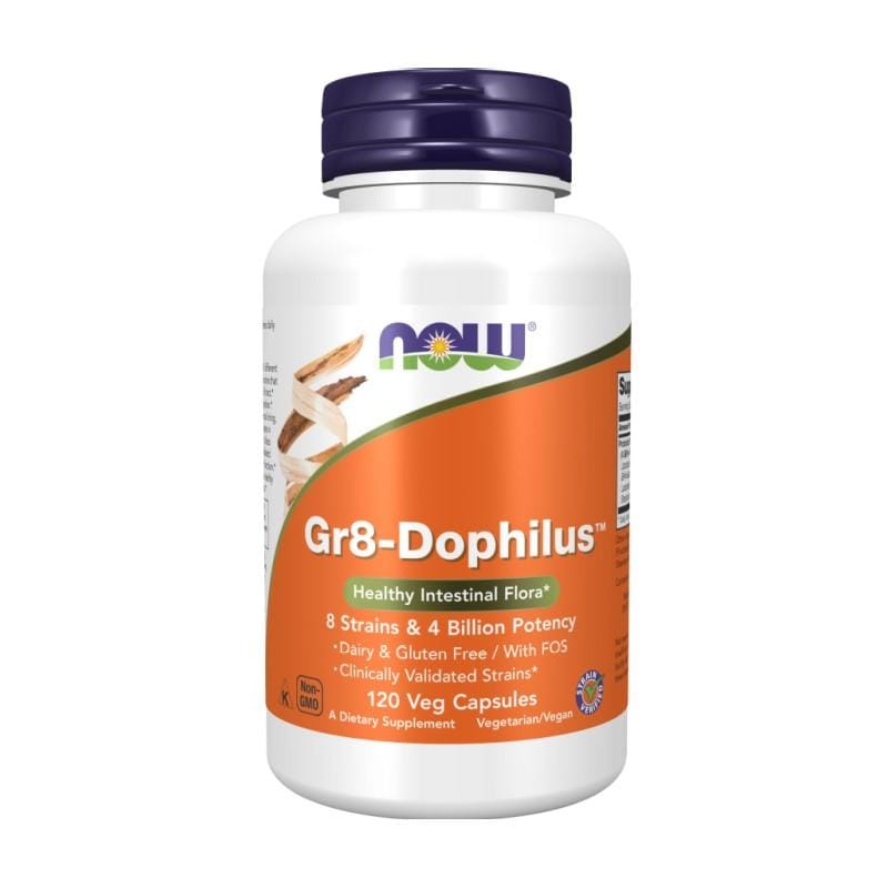 Gr8-Dophilus für eine ausgeglichene Darmflora NOW (60 Kapseln)