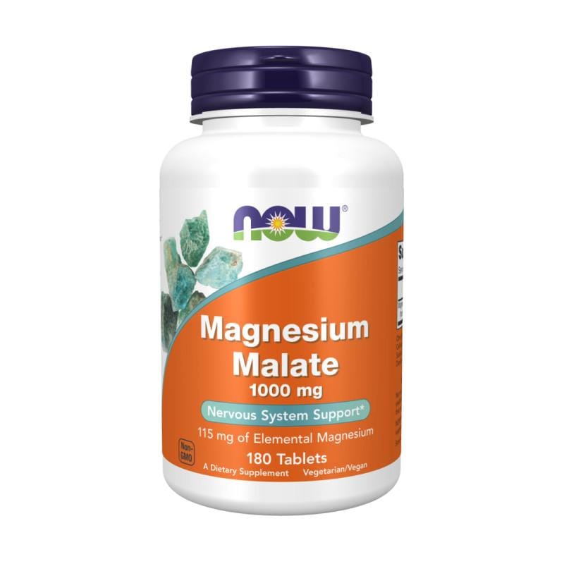 Magnesiummalat NOW, 1000 mg (180 Tabletten)