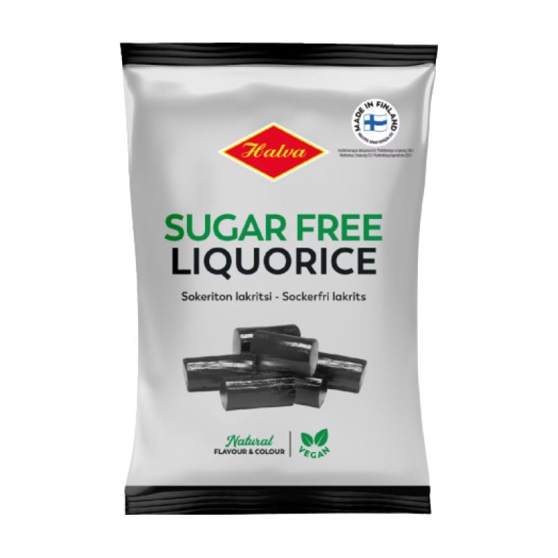 Finnisches Lakritz ohne Zuckerzusatz von Halva (90 g)