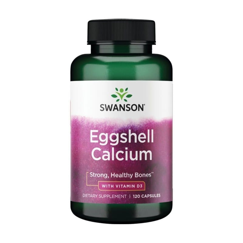 Calcium aus Eierschalen mit Vitamin D3 Swanson (120 Kapseln)