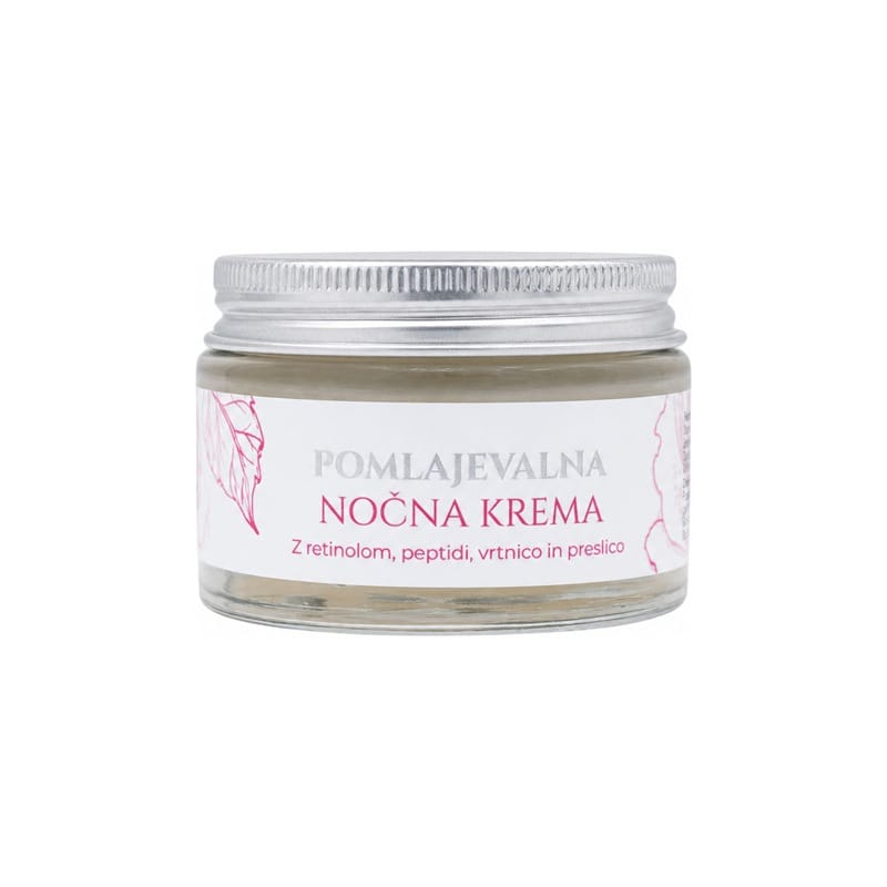 Verjüngende Nachtcreme für das Gesicht mit Rose Cvetka (50 ml)