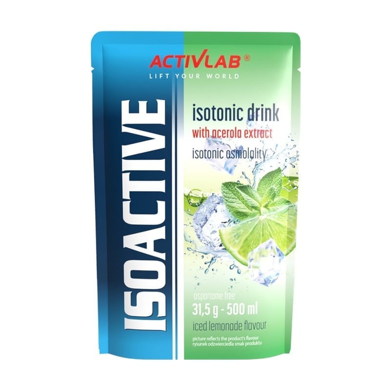 Isotonisches Getränkepulver Isoactive Activlab, Eistee-Limonade mit Acerola (31,5 g)