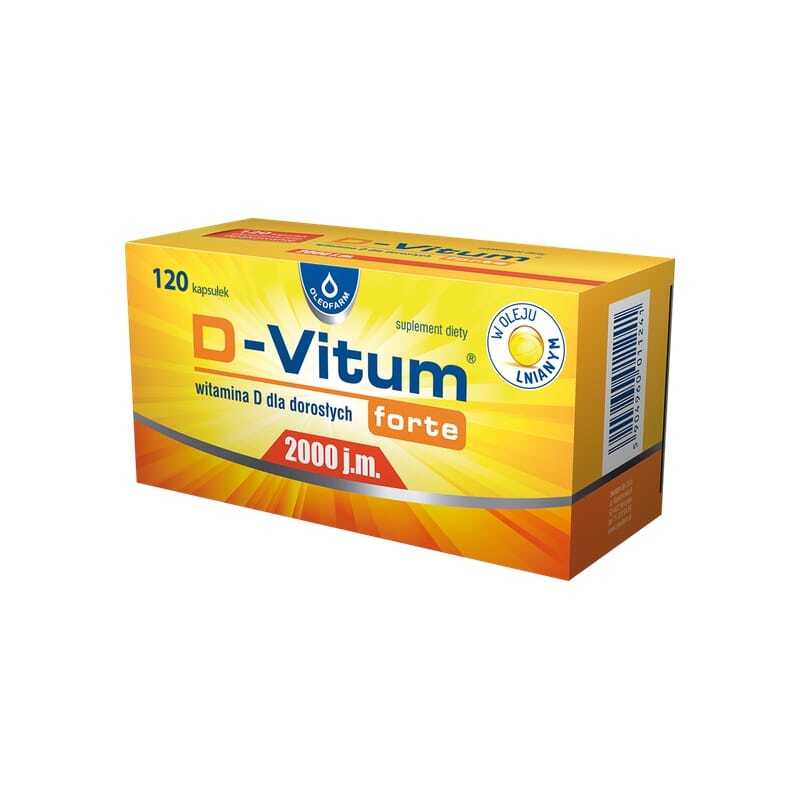 Vitamin D3 2000 IE D-Vitum Forte Oleofarm (120 Kapseln)
