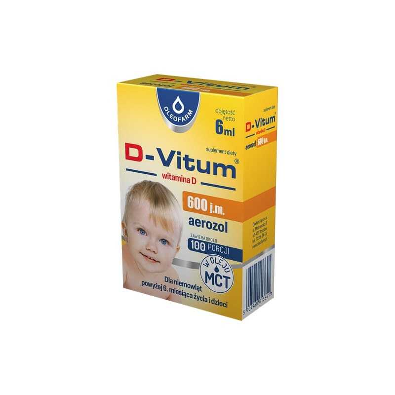 Vitamin D3 600 I.E. als Spray für Säuglinge und Kinder D-Vitum Oleofarm (6 ml)