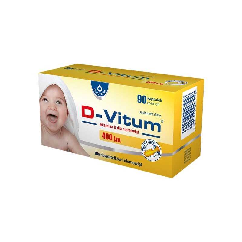 Vitamin D3 400 IE für Säuglinge und Kinder D-Vitum Oleofarm (90 Twist-off-Kapseln)