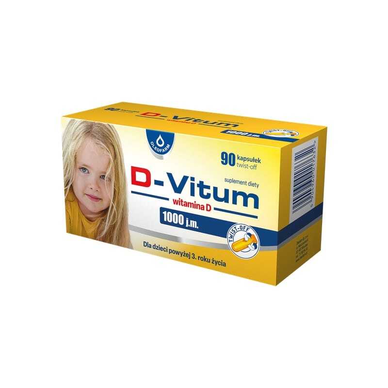Vitamin D3 1000 IE für Kinder Oleofarm (90 Kapseln)