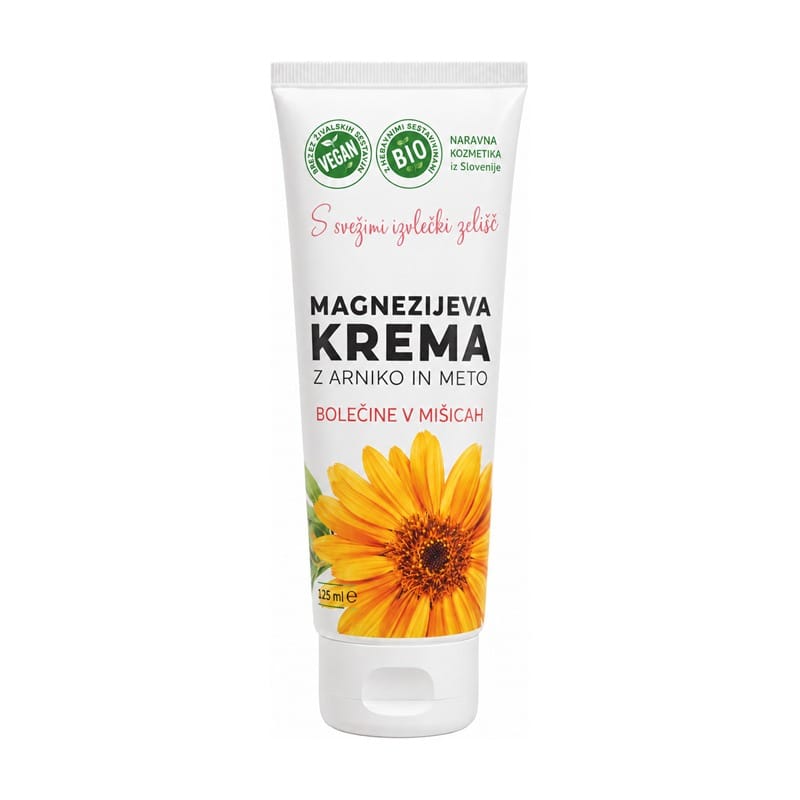 Magnesiumcreme mit Arnika und Minze Cvetka (125 ml)