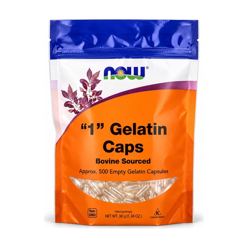 Leere Gelatinekapseln Größe 1 NOW (500 Kapseln)
